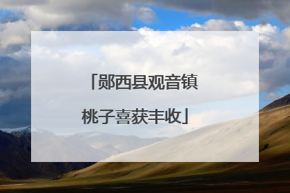 郧西县观音镇桃子喜获丰收