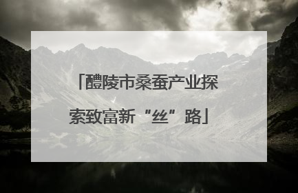 醴陵市桑蚕产业探索致富新“丝”路