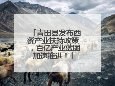 青田县发布西餐产业扶持政策，百亿产业蓝图加速推进！