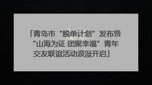 青岛市“脱单计划”发布暨“山海为证 团聚幸福”青年交友联谊活动浪漫开启