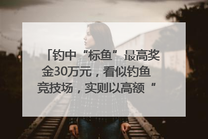 钓中“标鱼”最高奖金30万元，看似钓鱼竞技场，实则以高额“回报”作“饵”……｜今晚九点半