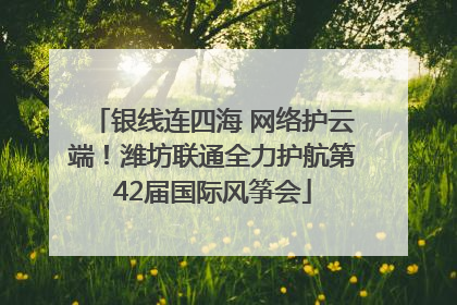 银线连四海 网络护云端！潍坊联通全力护航第42届国际风筝会