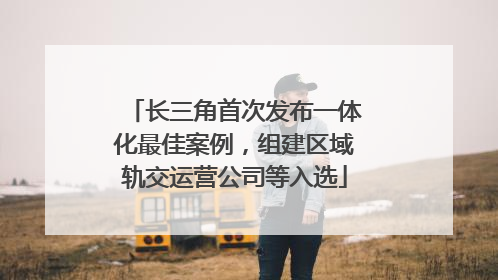 长三角首次发布一体化最佳案例，组建区域轨交运营公司等入选