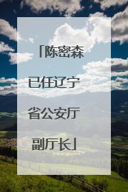 陈密森已任辽宁省公安厅副厅长