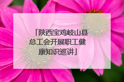 陕西宝鸡岐山县总工会开展职工健康知识巡讲