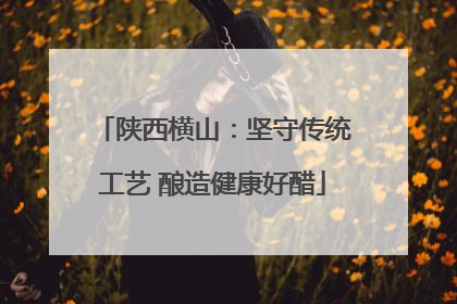 陕西横山：坚守传统工艺 酿造健康好醋