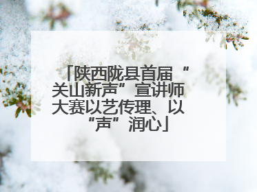陕西陇县首届“关山新声”宣讲师大赛以艺传理、以“声”润心