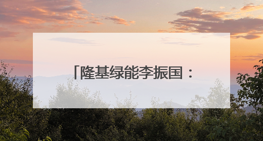 隆基绿能李振国：找各个环节有本事的人一起，构建健康的BC生态圈
