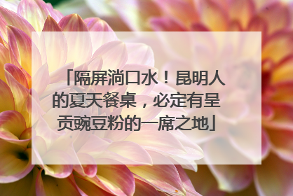 隔屏淌口水！昆明人的夏天餐桌，必定有呈贡豌豆粉的一席之地