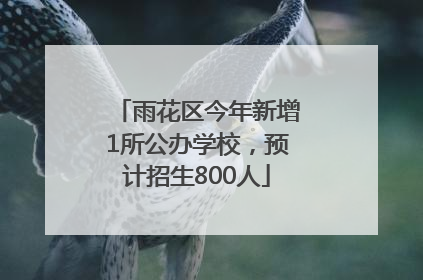 雨花区今年新增1所公办学校，预计招生800人