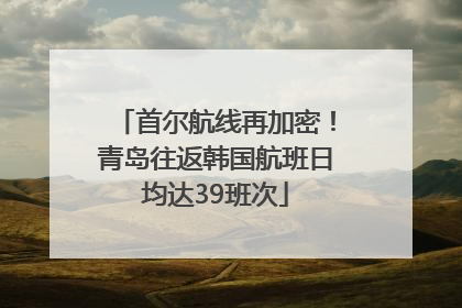 首尔航线再加密！青岛往返韩国航班日均达39班次
