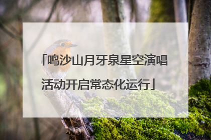 鸣沙山月牙泉星空演唱活动开启常态化运行
