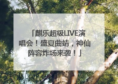 麒乐超级LIVE演唱会！盛夏曲靖，神仙阵容炸场来袭！