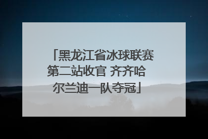 黑龙江省冰球联赛第二站收官 齐齐哈尔兰迪一队夺冠