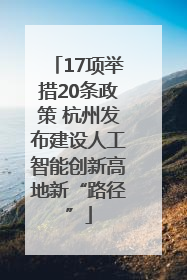 17项举措20条政策 杭州发布建设人工智能创新高地新“路径”