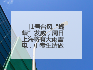 1号台风“蝴蝶”发威，周日上海将有大雨雷电，中考生请做好防范准备