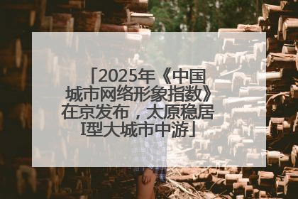 2025年《中国城市网络形象指数》在京发布，太原稳居I型大城市中游