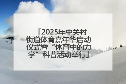 2025年中关村街道体育嘉年华启动仪式暨“体育中的力学”科普活动举行