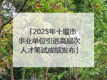 2025年十堰市事业单位引进高层次人才笔试成绩发布