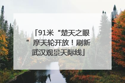 91米“楚天之眼”摩天轮开放！刷新武汉观景天际线