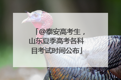 @泰安高考生，山东夏季高考各科目考试时间公布