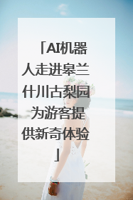 AI机器人走进皋兰什川古梨园 为游客提供新奇体验