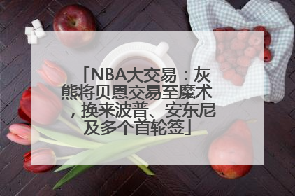 NBA大交易：灰熊将贝恩交易至魔术，换来波普、安东尼及多个首轮签