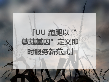 UU 跑腿以“敏捷基因”定义即时服务新范式